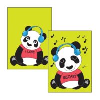 PL189 Panda playing Mozart
