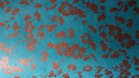 Cherry Blossom - copper on turquoise OUT OF STOCK