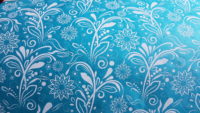 Himali Flower - white on turquoise