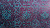 Mandala - turquoise on dark orchid