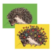 PL255 Hedgehog with flowers