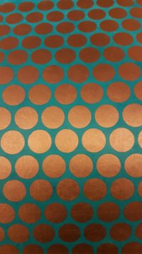 Polka Dot - copper on turquoise