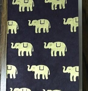 Elephant Notebook - gold on aubergine