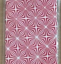Geometric Diamond Notebook - dark red on white