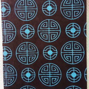Longevity Notebook - turquoise on black