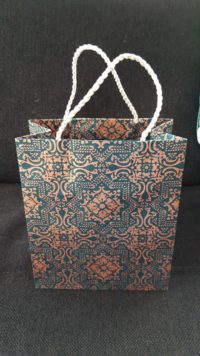 Mandala Gift Bag - copper on watermelon