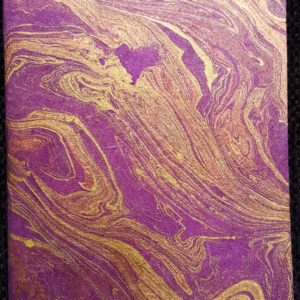 Marble Notebook - copper & gold on dark orchid
