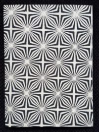 Geometric Diamond Notebook - black on white