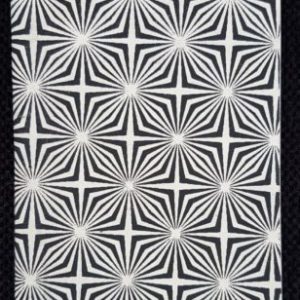 Geometric Diamond Notebook - black on white