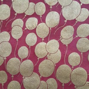 SALE 25% off  Balloon - gold on raspberry red
