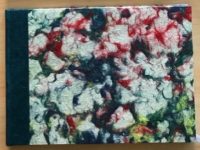 Hardback Marble Pulp notebook in green/red mix OUT OF STOCK