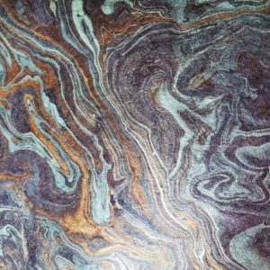 Marble - copper & silver on aubergine OUT OF STOCK