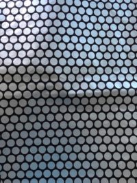 Polka Dot - silver on aubergine