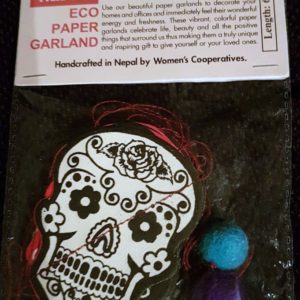 Sugar Skull Paper Garland in a red & black mix