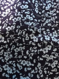 Cherry Blossom - silver on aubergine - OUT OF STOCK