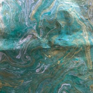 Marble - gold & silver on dark green OUT OF STOCK