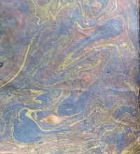 Marble - copper & gold on navy