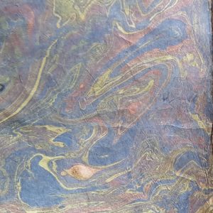 Marble - copper & gold on navy