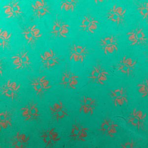 Bee - copper on dark green