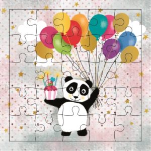 PUZ33 Panda with balloons
